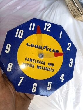 Vintage GOODYEAR TIRES CAMELBACK AND REPAIR MATERIALS TIN SIGN RARE!! HTF!!